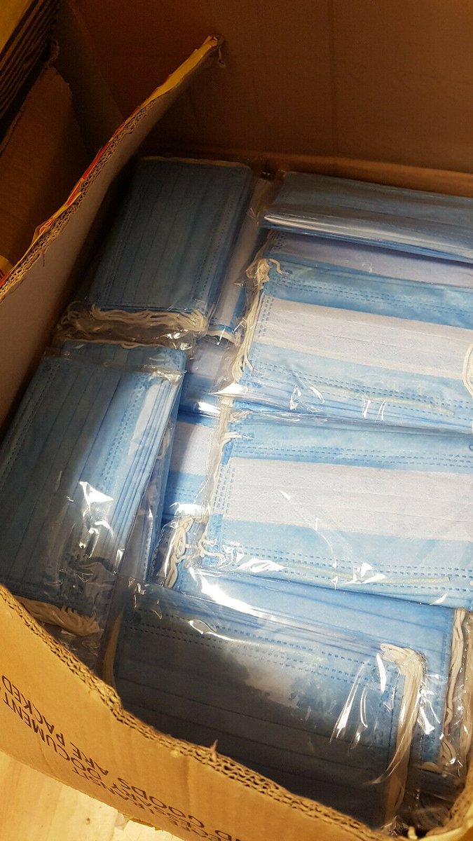 therafflestore1's tweet photo. Job Lot 10000 Disposable 3-ply Face Masks For Sale

Includes 900 packs of 10 mask and 20 boxes of 50s.

Made of 3 layers of protective materials
Leak proof top layer
Integrated filter layer
Comfortable skin contact 
With strong nose strip
Bargain Price. Huge Profit Potential https://t.co/T3Bho1RDOO