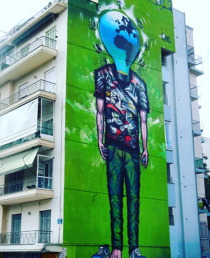 StreetArtGreece's tweet photo. Public Mural placed in front of Aristotle University in #Thessaloniki, #Greece. 
🎨🏢🖌️
https://t.co/asmEFFeFPw
#streetart #streetphotography  #graffitiart #graffiti #StreetArtGreece https://t.co/Pt0ihcwExt