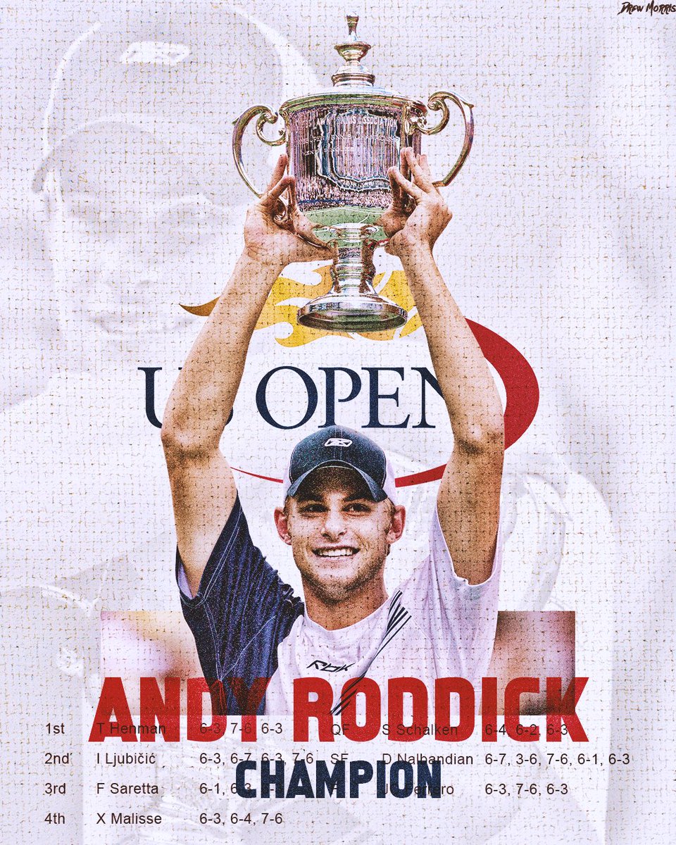 drewmorrisKC's tweet image. Personal projects: Andy Roddick was one of my favorite athletes growing up and he’s the last American man to win a Grand Slam. And I miss tennis. ✊🏽😊🎾