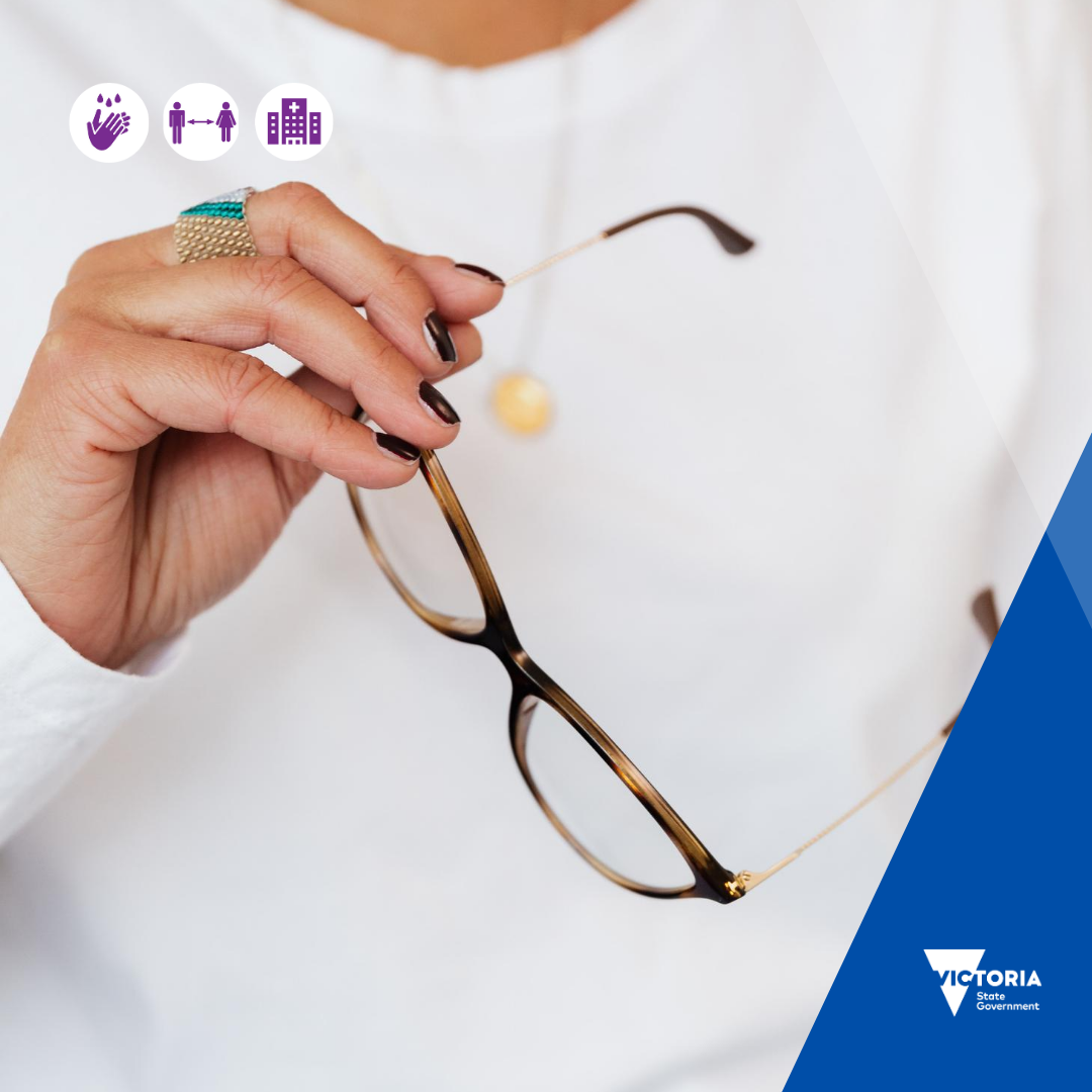 VicGovDH's tweet photo. Do your glasses fog up when wearing a face covering? Here are some tips:

😷 Make sure it’s fitted and pinched on your nose if possible.
👓 Put your glasses on after the face covering.
🧼 Wash your glasses with detergent and water to create a film to prevent fogging.

(1/2) https://t.co/XDs7dxKWQK