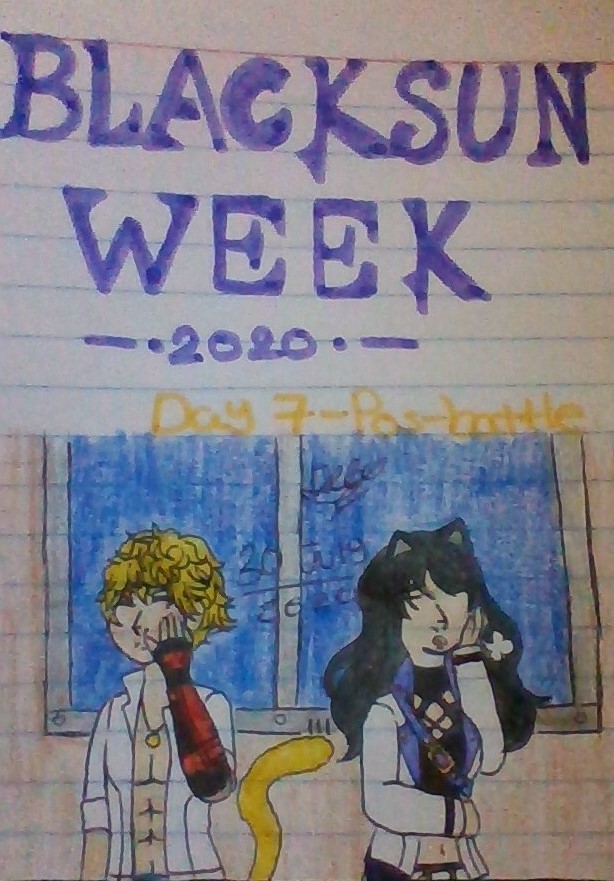 Deby_TheLazy3's tweet photo. YES, I DID IT!
i was so nervous today since i didn´t have any idea for today until i saw a post and remembered the battle blake and sun had in vol.4 btw is it normal that i’m starting to like blake? but aniway, like always, i hope someone likes it!
#BlacksunWeek2020 #blacksun https://t.co/cUPwF9CtLn