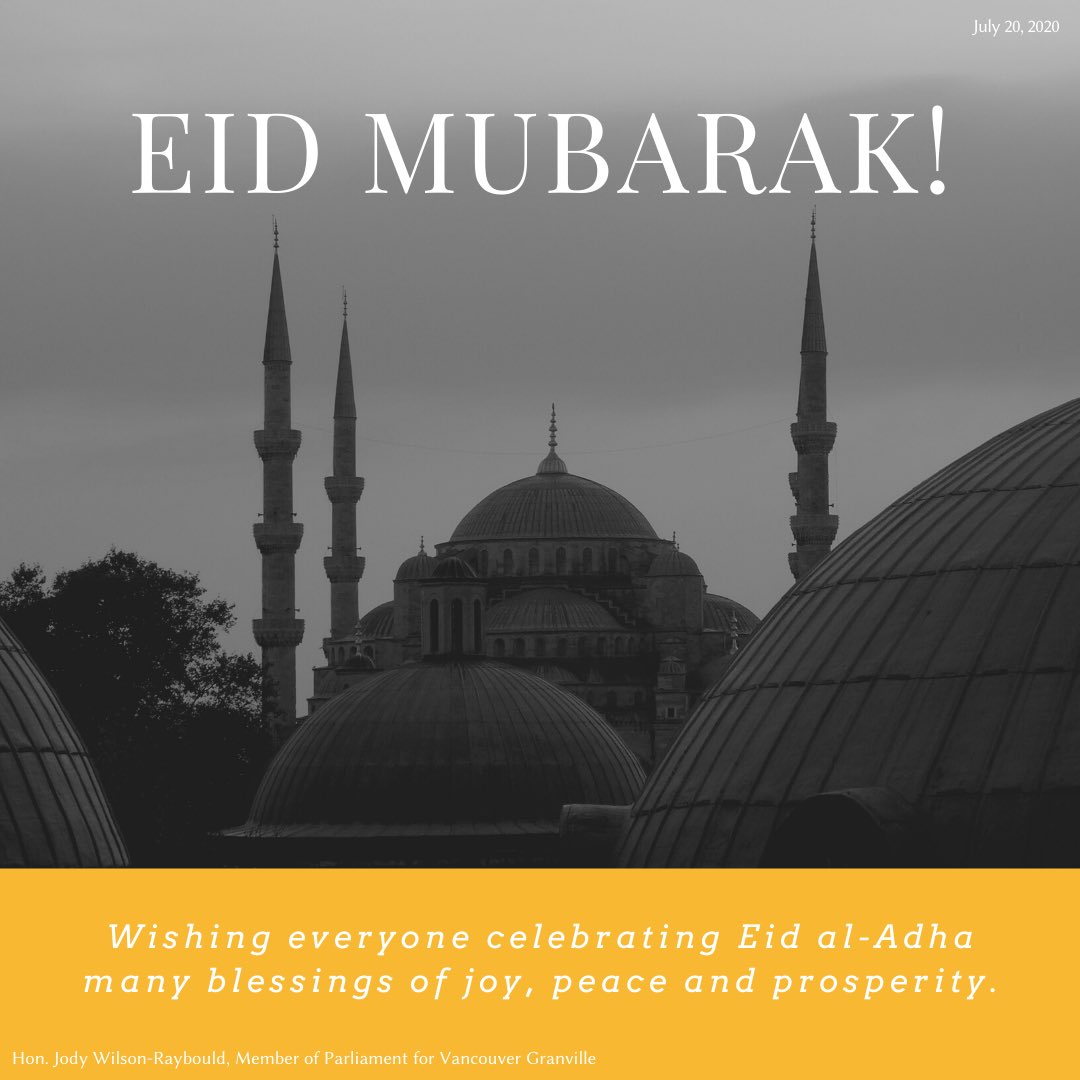 Puglaas's tweet photo. Happy Eid-al-Adha! Wishing everyone celebrating in #VanGran &amp; beyond many blessings of joy, peace and prosperity. 

Eid Mubarak! ✨ https://t.co/WQJEZASLh7