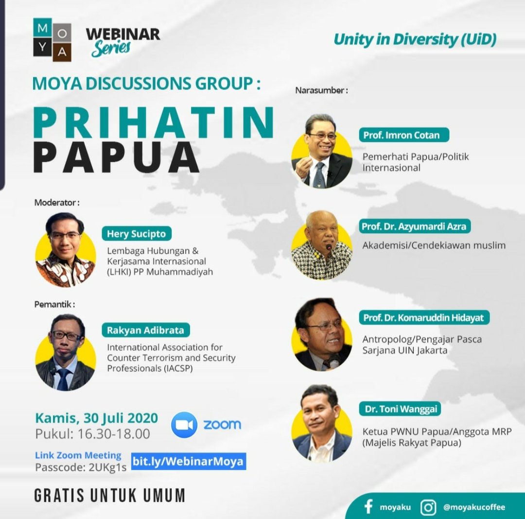Webinar ini menarik untuk disimak kembali agar kita paham apa yg sebenarnya terjadi di Papua