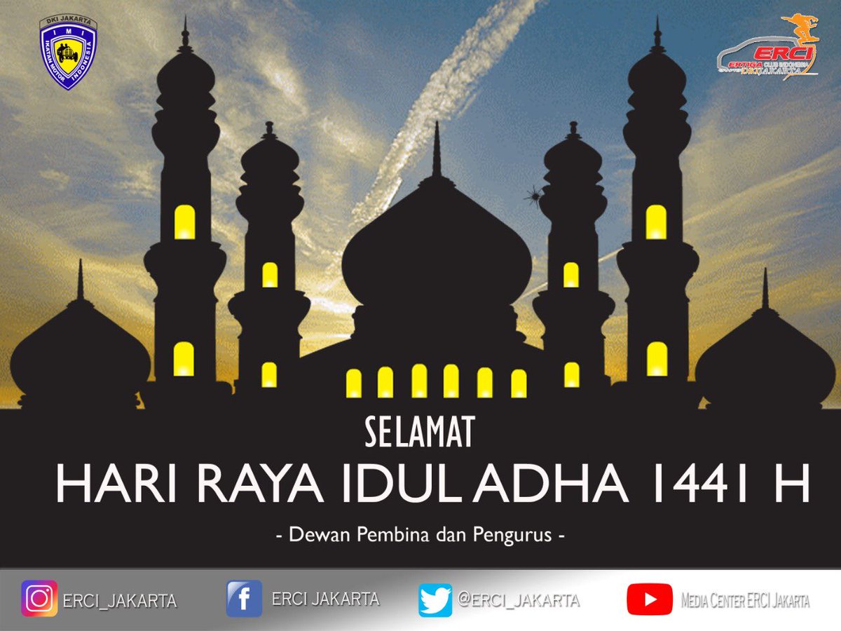 Segenap Keluarga besar ERCI Chapter DKI Jakarta mengucapkan Selamat Hari Raya Idul Adha 1441 H Mohon maaf lahir dan Batin..

#ercijakarta 
#ertigaclubindonesia 
#imidkijakarta 
#imijakarta 
#Qurban1441H 
#iduladha1441h