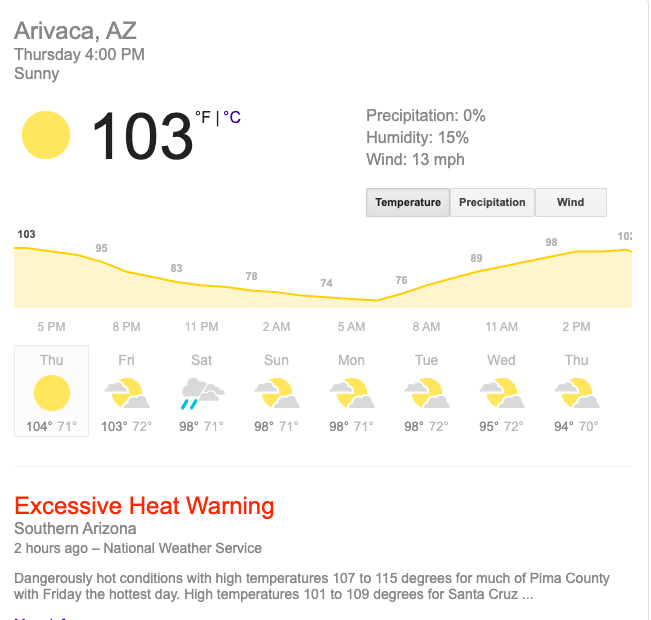 Temperatures in the Arivaca area are currently surging over 100 degrees. Our work becomes even more vital in the midst of this heat wave and Border Patrol’s actions present as a clear obstruction to people receiving life-saving humanitarian aid.