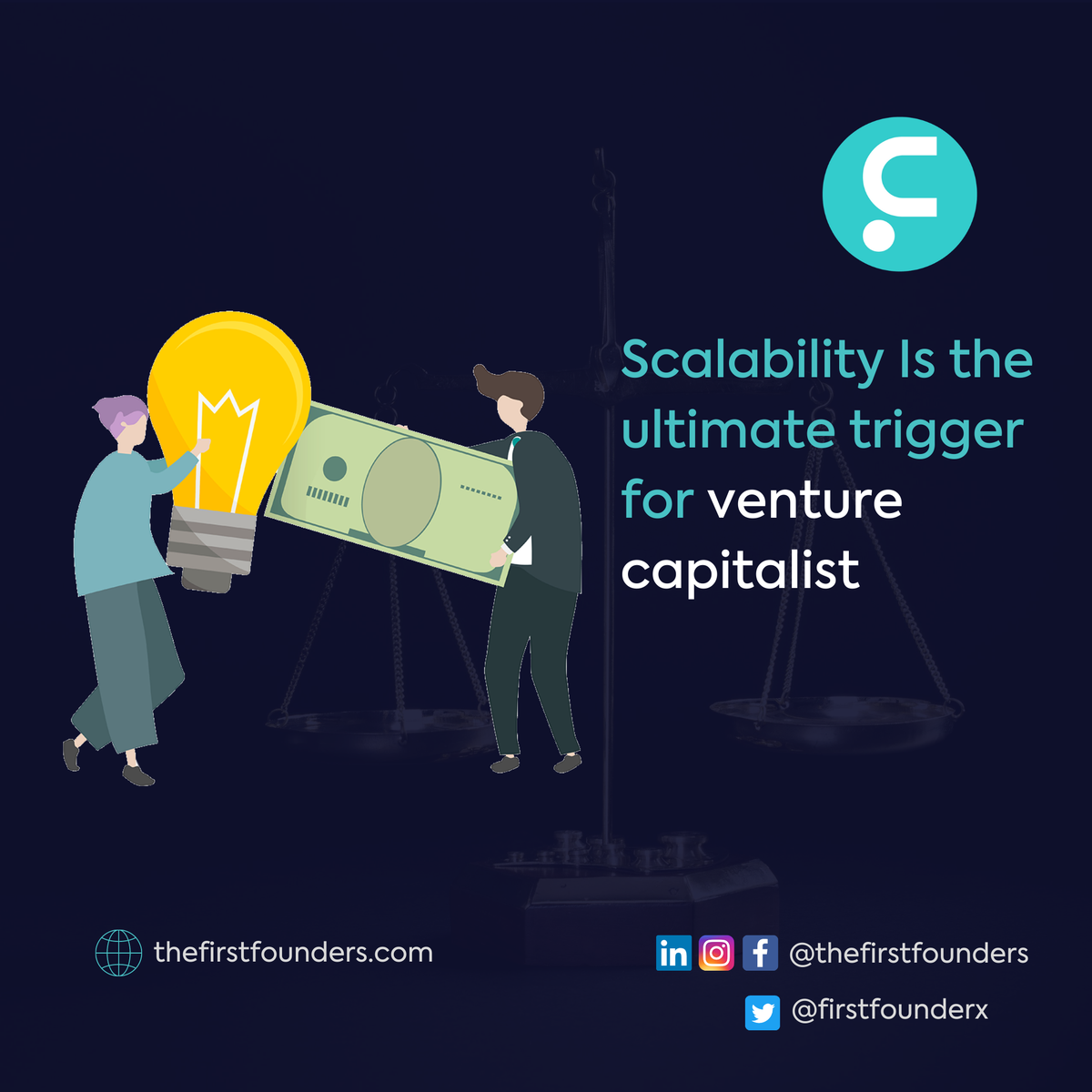 firstfounderscc's tweet photo. #Scalability is the ultimate trigger for Venture #Capitalists.
The potential of a business to scale is its potential to meet the needs of more people given the right resources.
#GrowthHacking #Growth
#FirstFounders #GoingDIgital
#EnterpriseBuilder https://t.co/bXC5O7AekY