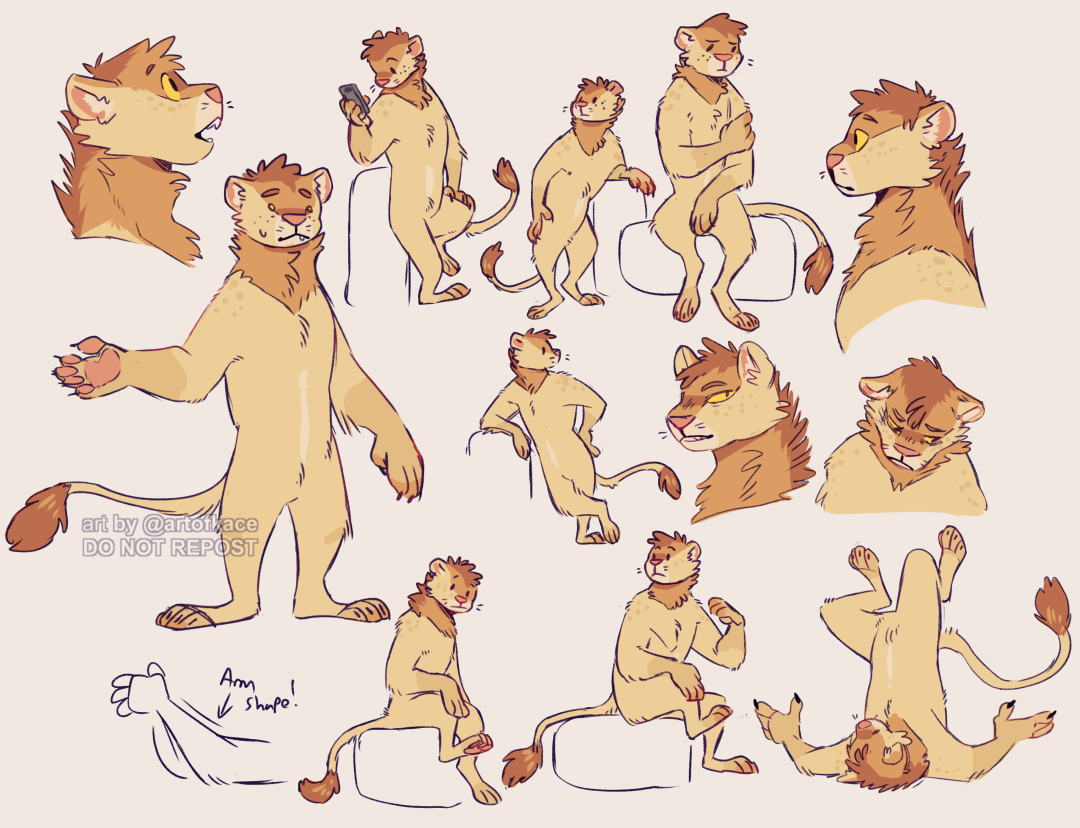 And more of this lion character! who may be a sona idk, i just like em!