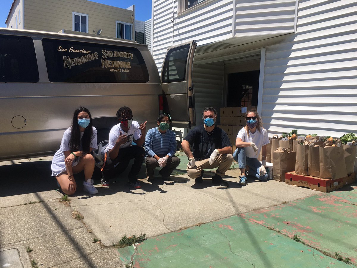 Solidarity_SF's tweet photo. This is Week 20 (5 months!) of community-based mutual aid during covid-19. We deliver free groceries, PPE, local news &amp; tenant’s rights resources to 100 households throughout San Francisco. Healthy food is a right, and our elders deserve our support. Serve the people. 🙏💛 https://t.co/qMHLdh5zwi