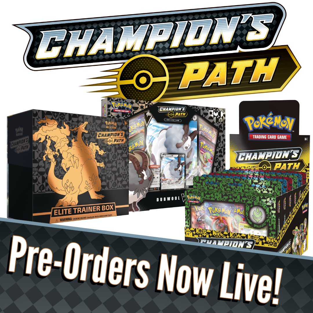 MysticalGC's tweet photo. Do you have the heart of a champion? The Pokémon TCG Champion’s Path expansion is coming — and our pre-orders are now live! Explore the Galar region, earn your gym badges, and defeat your rivals! Pre-Order here: https://t.co/RDwbwMKWKP https://t.co/1gKAOuGwvv