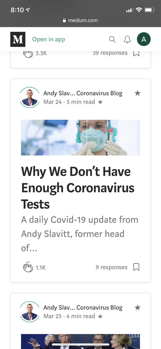 I also saw we wouldn’t have enough gear or tests and that given these lack of tools with a number of others launched  #StayHome   as well as ProjectN95.Medium has many of the things I wrote... 6/