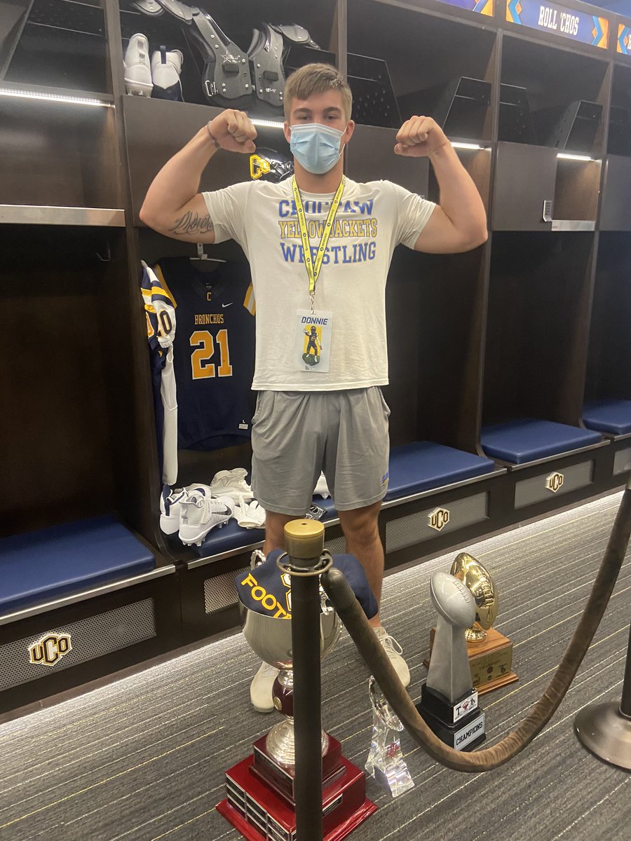 DonnieWingate89's tweet photo. After a great visit I am blessed to have earned my 6th offer from The University of Central Oklahoma! @JakeCorbin @tholland23uco @amywingate89 #stingem 🤙🏼🐝 https://t.co/0vJfDzPQdq