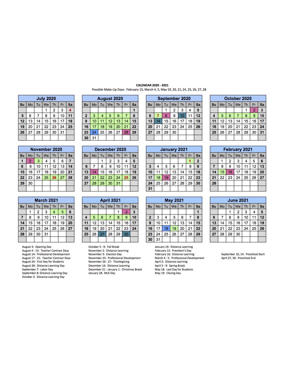 Warren Co Schools on X: "The Warren County Board of Education voted to  amend the 2020-21 school calendar with a new start date of August 24, 2020.  More information will be shared