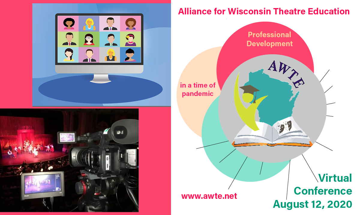 AWTEorg's tweet photo. The 2020 AWTE Virtual Conference is coming up on August 12! Follow the link here to register today: https://t.co/DWLmUcewwt #theatreed #theatreinwisconsin #theatreeducation https://t.co/tfMzFJKTkM
