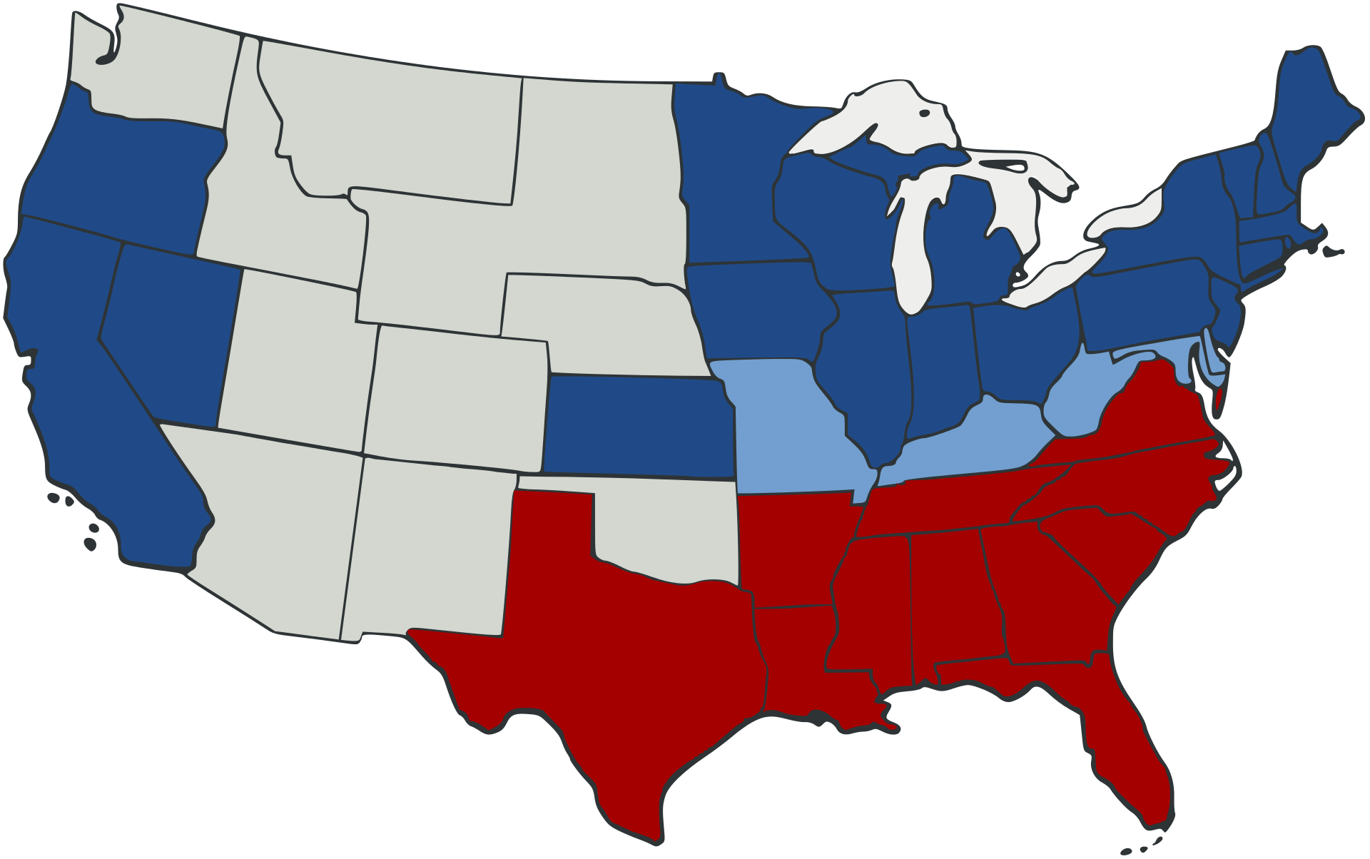 border states 1860