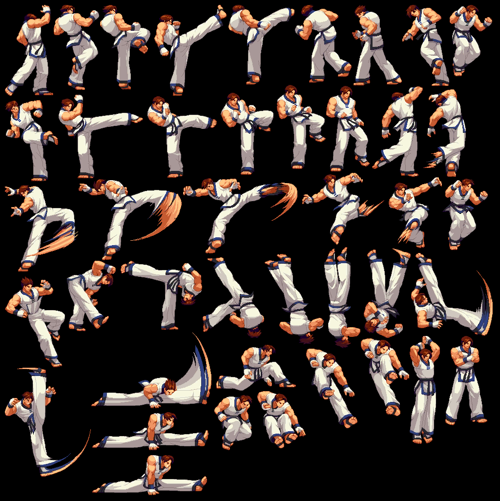 Here are some sprite sheets from that #KingOfFighters Destiny game ...