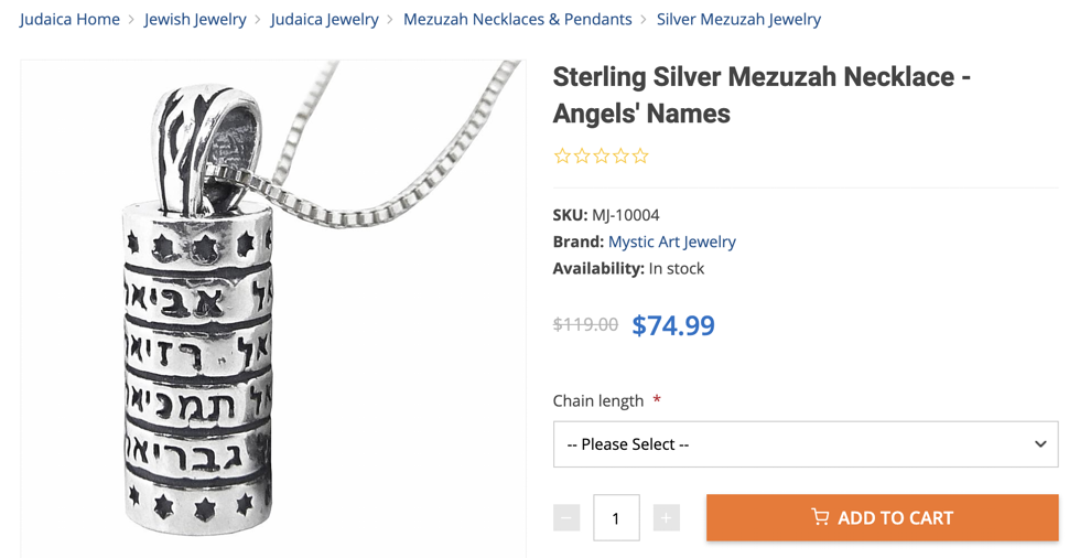 HOWEVER, this practice, too, did not entirely vanish. For instance, you can still buy an amulet, with a case made of angelic names, in which the Mezuzah parchment is housed. 24/28