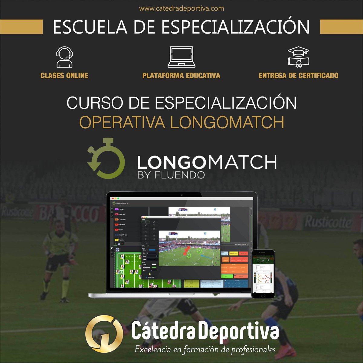 CateDeportiva's tweet photo. ¡Ya se encuentran abiertas las inscripciones para el Curso de Especialización Operativa de LongoMatch! 💪

Comienza el 18 de agosto y constará con clases en vivo los días martes y jueves de 19 a 20.30 hs, dictadas por un Profesor Certificador Oficial 💯 https://t.co/HU5yqQJ5On
