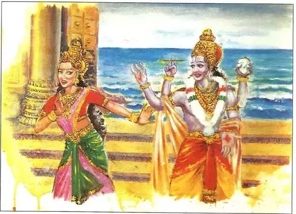 Mahalakshmi becomes angry and leaves the vaikunth and vishnu had to bear patni viyog due to amma viyog. Then brighu asks for a vardaan that Mahalakshmi takes birth to in his vamsha and gets married to vishnu as a opportunity for papa prayishchita of brighu