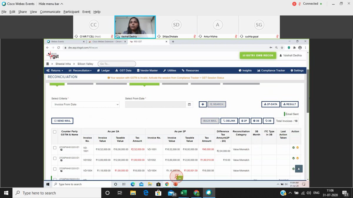 IRISGST's tweet photo. #automate your monthly reconciliation to maximize #ITC claims, says our expert, @ChhedaVaishali 
#gst #gstexpert #GSTUpdates #webinar #live
@InGSTPortal 
@CIIEvents 
@FollowCII https://t.co/20iCCgUnGp