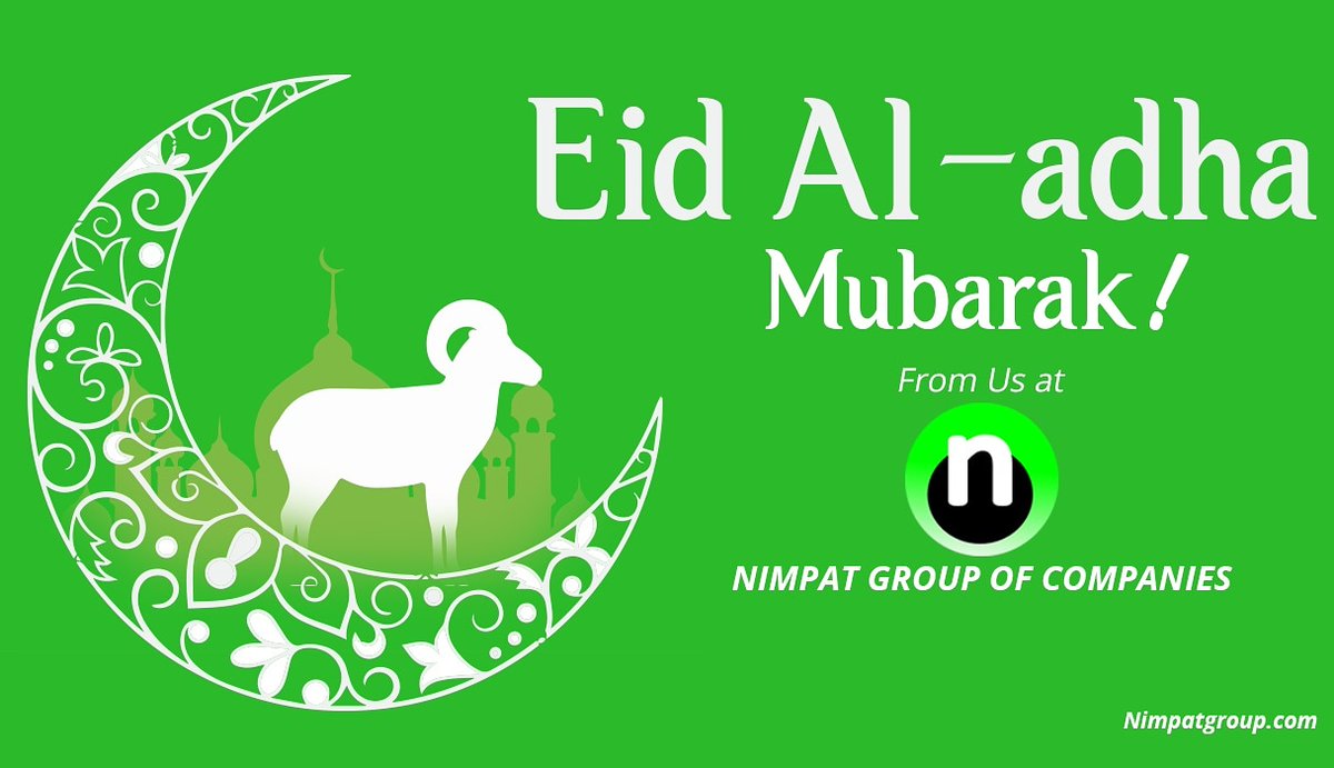 NimpatGroup's tweet photo. Morning and #EidMubarak!

Wishing everyone a safe and peaceful Eid

It will feel different this year due to social distancing and restrictions but I hope everyone still gets to enjoy some of the celebrations!

Happy Eid!
#Eid2020 #EidAlAdha https://t.co/5lCWmMiGbX