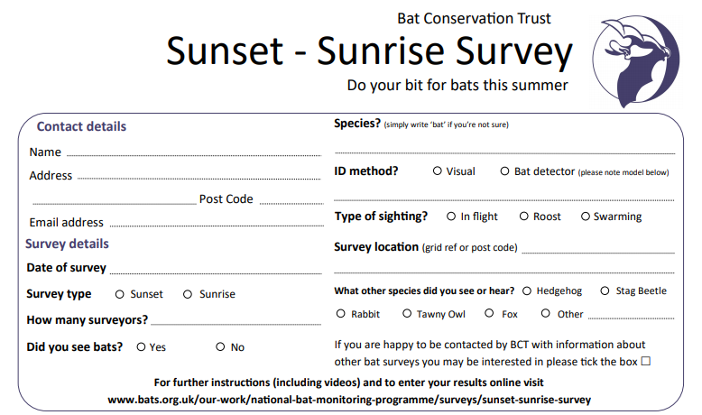 _BCT_'s tweet photo. The sunset-sunrise survey is ideal for you if you don't have previous bat surveying experience. It is also a perfect opportunity to get together with family/friends and discover bats and other wildlife in your local area. Find out how you can join in here: https://t.co/Re0OTAhHgP https://t.co/kxeMTqZytM