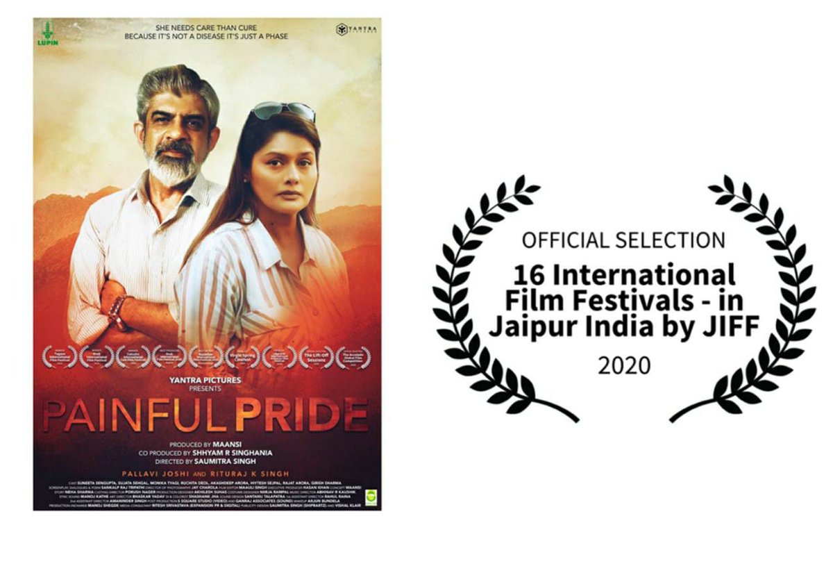 painful_pride's tweet photo. Official Selection:16th International Film Festivals- in Jaipur India by JIFF 2020

@PicturesYantra presents Painful PRIDE

@qa_ish @saumshiprasingh #PallaviJoshi @yourriturajrks @Khan_hasan2 #SankalpRajTripathi #NehaSharma #JayCharola @LupinGlobal @LupinIndia #NanaNaniFoundation https://t.co/btqepvhpyK