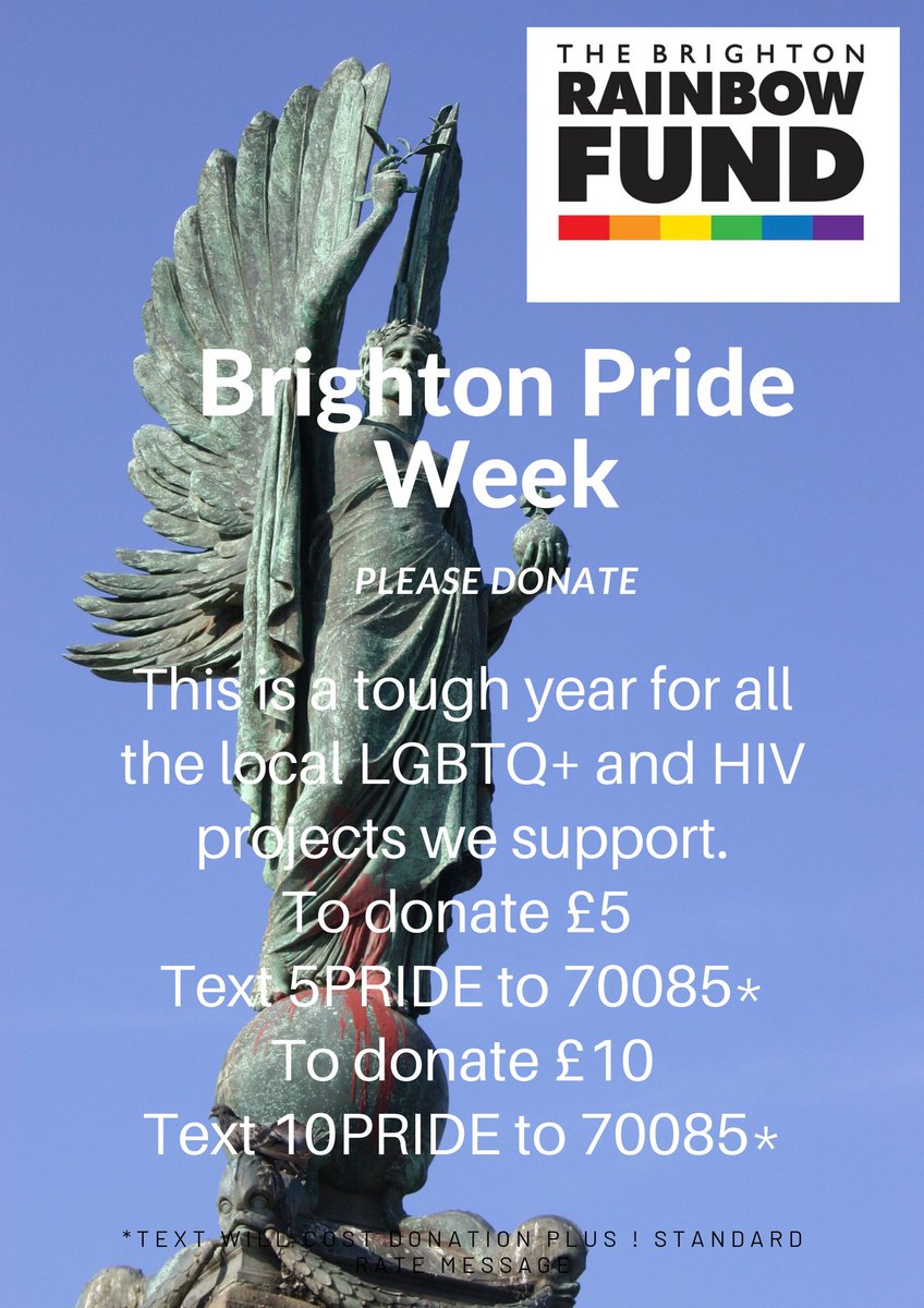 Brighton Rainbow Fund currently support 23 LGBTQ+ &amp; HIV projects in Brighton &amp; Hove. With the necessary cancellation of major fundraising events this year those projects will face a tough time PLS DONATE &amp; PLS SHARE <a href="/BH_RainbowFund/">Rainbow Fund</a> <a href="/LGBTQiWF/">Brighton & Hove LGBTQ</a> <a href="/PrideBrighton/">Brighton & Hove Pride</a> @Gscene <a href="/hub_rainbow/">RainbowHubBrighton</a>