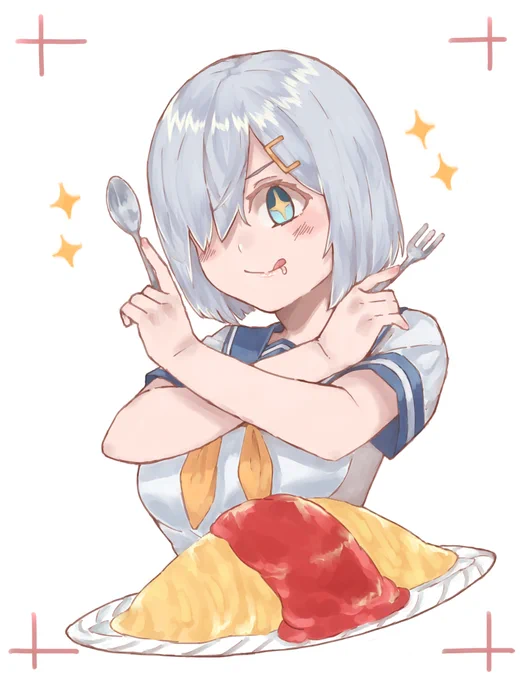 美味しいオムライスが食べたいなぁという絵 