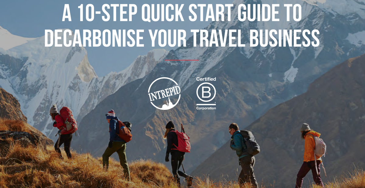 BCorpCommunity's tweet photo. #BCorp @Intrepid_Travel wants the tourism industry to #rebuildresponsibly. The Australian firm has published a guide for travel businesses wanting to decarbonise https://t.co/U5Eno4nIDc Download the 10-step quick start guide here https://t.co/SwAZWpj1QN @feistyredhair @treehugger https://t.co/0oz3TzxC3D