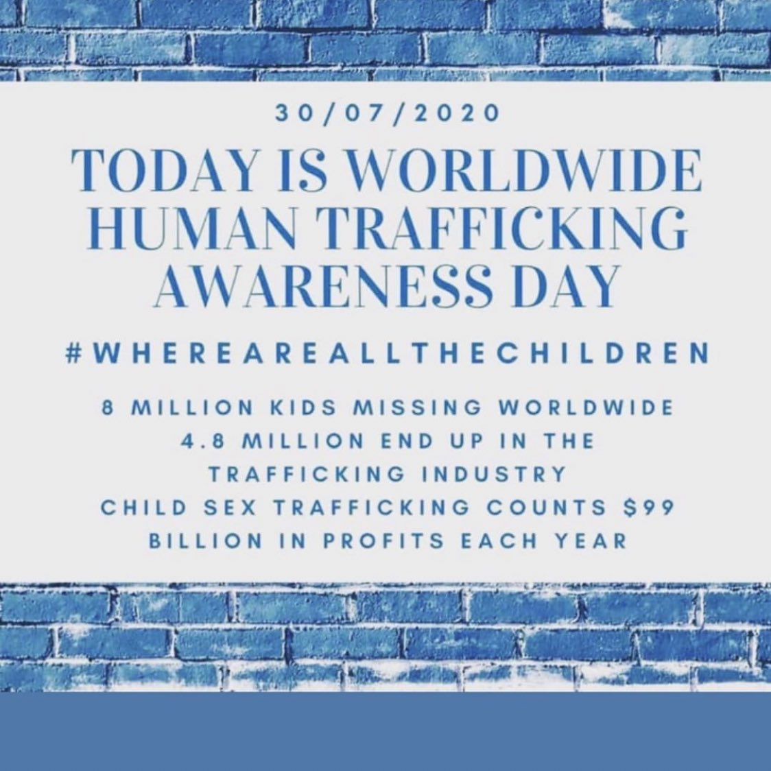 lilashlee25's tweet photo. Today is #humantraffickingawarenessday Where are all the main stream media and celebrities post?? Why isn’t this getting National Attention? Stay WOKE PPL!! Please spread the word!!! #prayfortheworld 🙏🏻 https://t.co/r1GSevdF3B