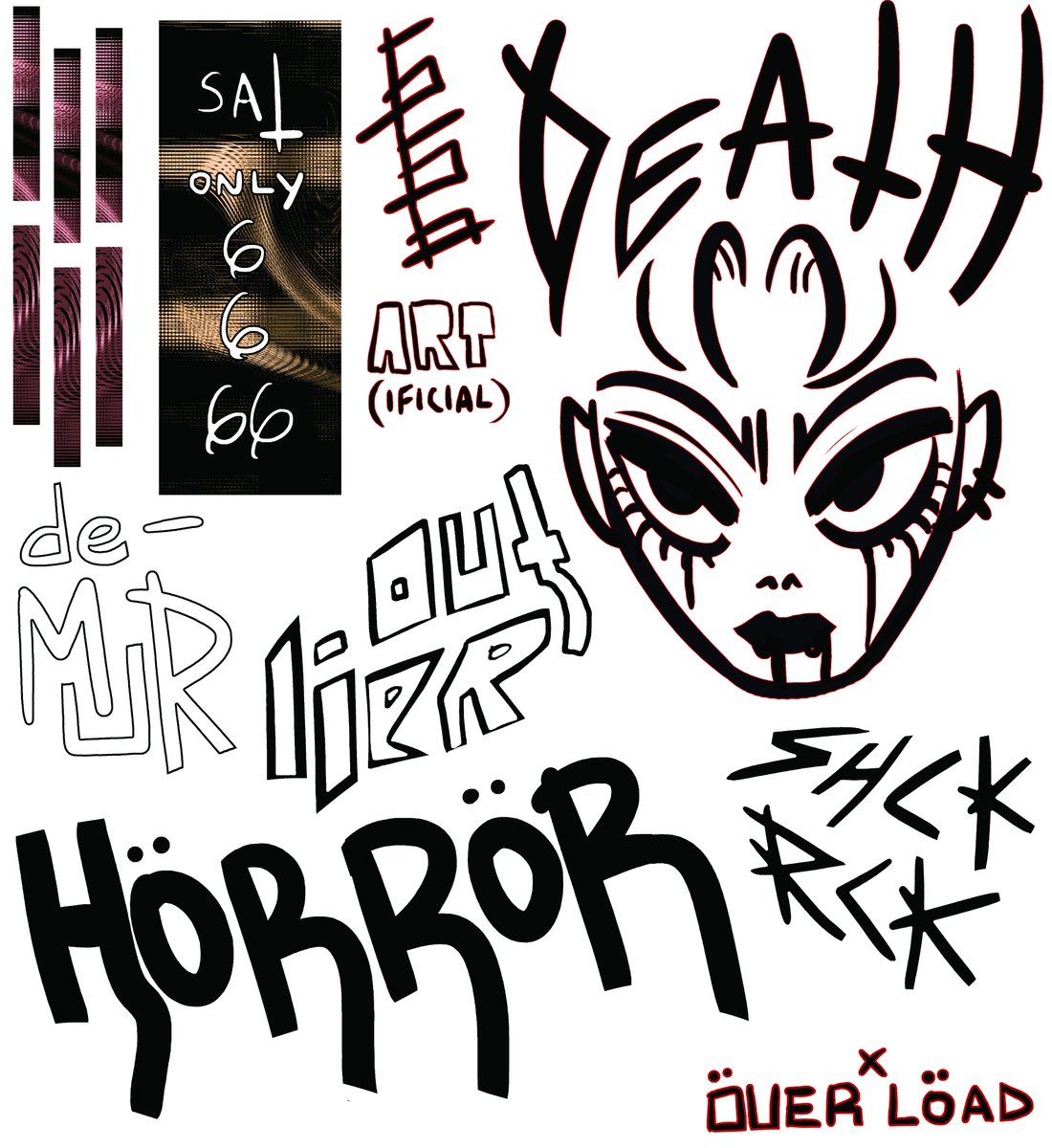 designed some sketches and stickers for @drunkenfix's comic. if you haven't read vamp sabbath yet, then please go check it out ‼️ 