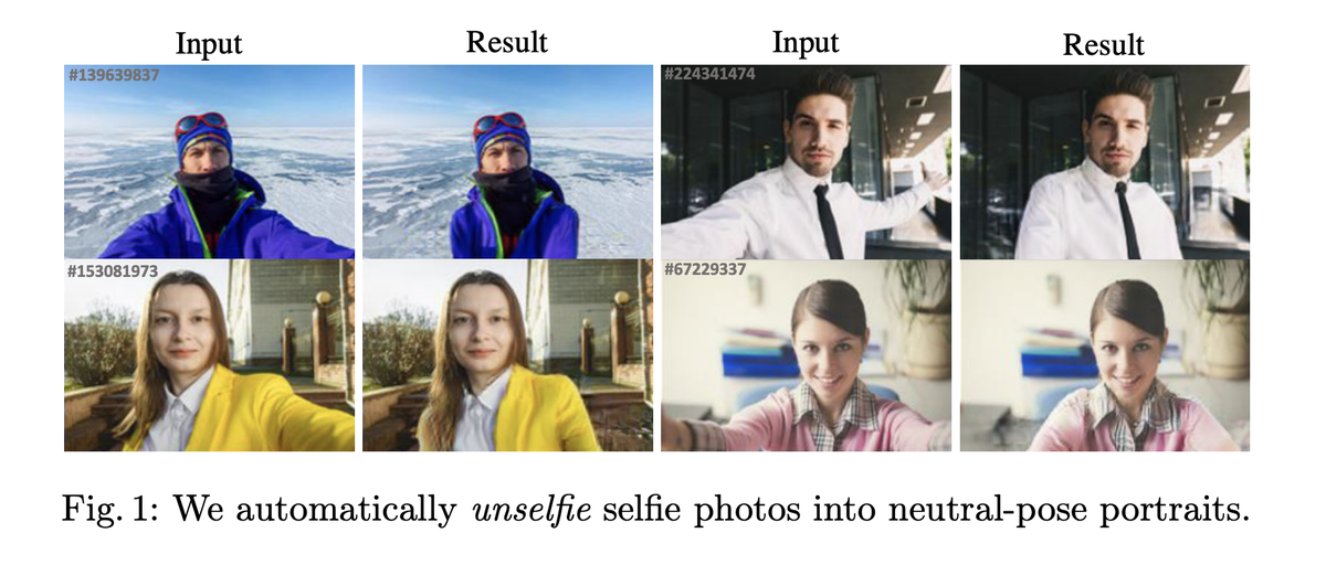 Unselfie: Translating Selfies to Neutral-pose Portraits in the Wild
pdf: arxiv.org/pdf/2007.15068…
abs: arxiv.org/abs/2007.15068