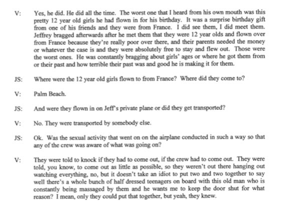 chrisonchris's tweet image. Jeffrey Epstein had 12-year-old girls flown over for his birthday per Virginia Roberts. They had to hide from the flight crew.