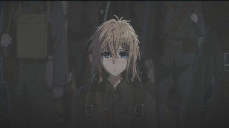 Violet’s arc in the series is one of the most satisfying arcs in all of anime. Orphaned at a young age Violet is taken in by Major Gilbert to be used as an implement of war. Violet has no memories of a life outside of war. She doesn’t even any memory of her actual name.