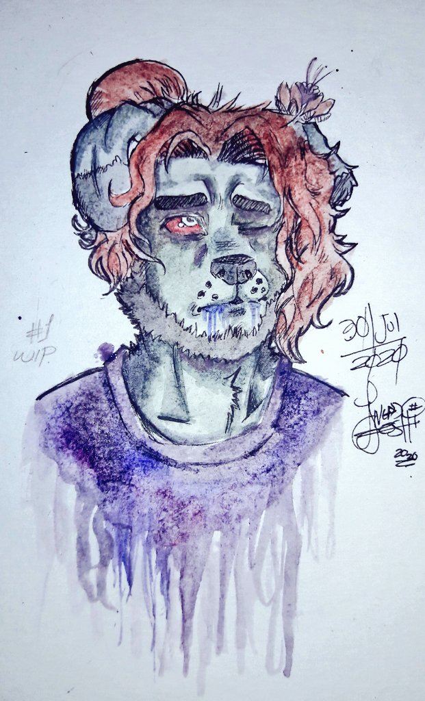 IAnCaSheeps's tweet photo. Para un estimado y gran dibujante, ademas de un amigo u u;
Para: @ArtKobu
#DrawM #watercolor https://t.co/qALAjHG2oo