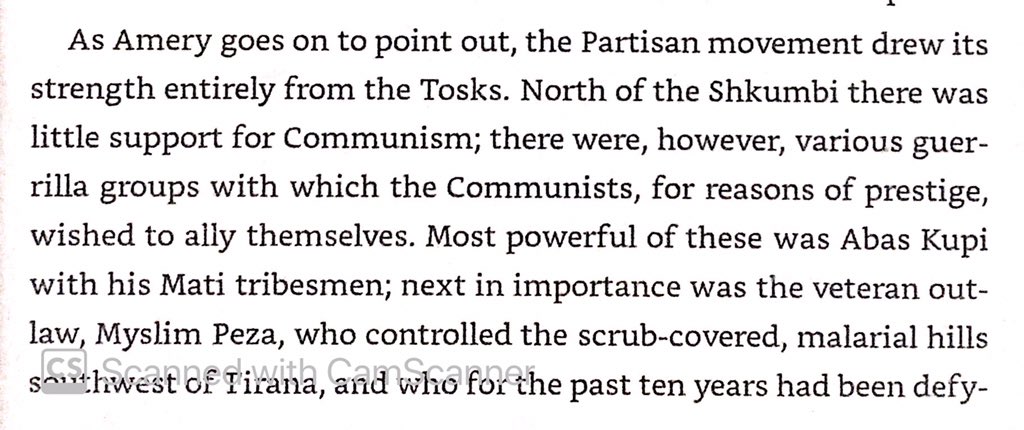 The communist influenced Partisans were mostly Tosks. Through skillful diplomacy, they were able to align three Gheg chieftans into the “National Liberation Movement”, or LNC. Communists were able to leverage LNC to gain influence in Gheg areas & organizations.