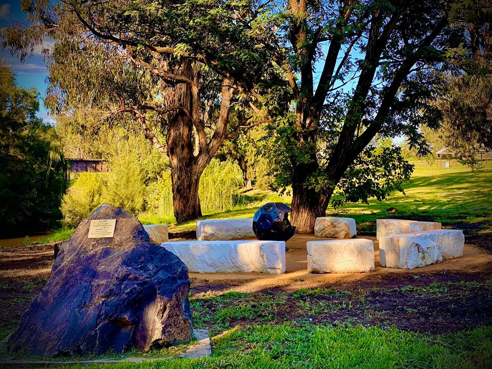 This was during the building but you can see the size better here. We planted bush tucker plants which recently disappeared overnight (!) so we are replacing them....