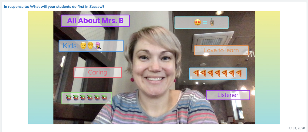 hblove03's tweet photo. It's still summer but I'm in a @Seesaw Connect small group where we are playing the role of student and learning alongside other educators for two weeks. I look forward to sharing what I learn with my elementary Ts. #SeesawAmbassador #SeesawConnect #sfs1912 #summerpd #sfslearns https://t.co/7EG9WCtpze