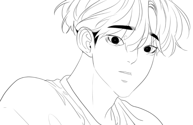 I haven't posted a drawing from the webtoon in forever for good reason but here's babie wyld 