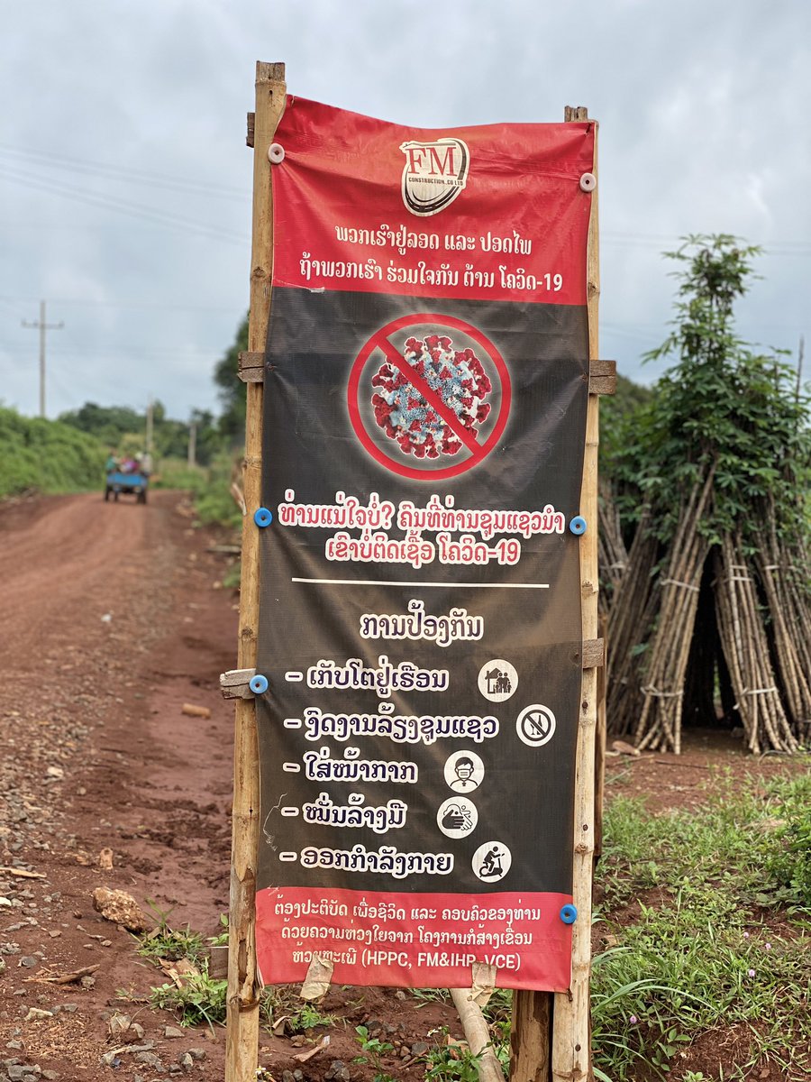 CassDiseaseAsia's tweet photo. #COVID19 sign next to #cassava stems for sale in #Salavan 🇱🇦 With CassavaWitchesBroom (#CWBD) in the district &amp; CassavaMosaicDisease (#CMD) knocking on the door, some new signs are urgently needed. @WJCuellar @ErikDee3 @KhonesavanhChi1 @PinkhamVongpha1 @ACIARAustralia @RTB_CGIAR https://t.co/rg5TRd1LKB