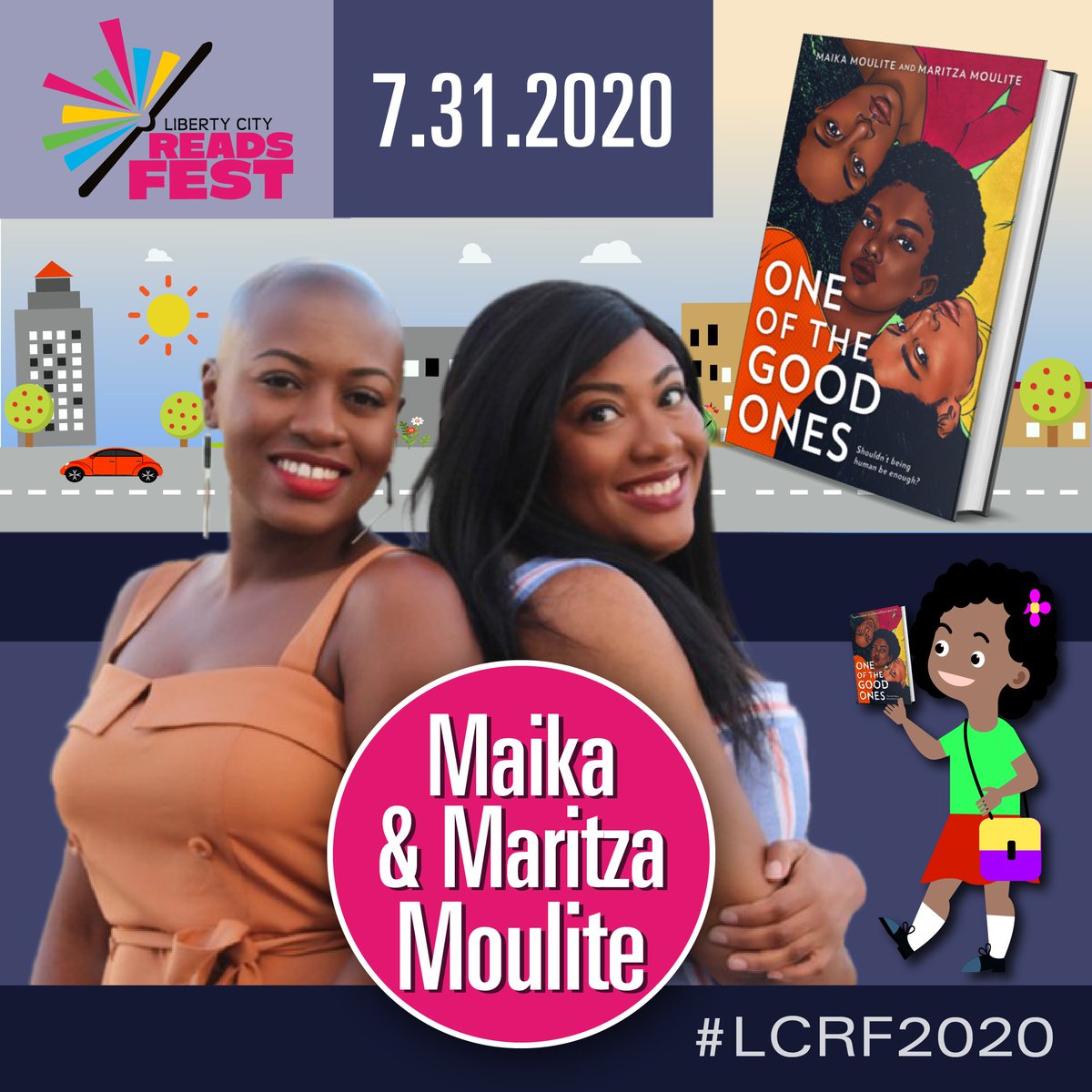 ReadsCity's tweet photo. Thank you @maikamoulite and @MaritzaMoulite for participating in #LCRF2020. We appreciate you! #Oneofthegoodones is a must have. We love celebrating our local authors. See you all tomorrow. #haitianamericanauthors #LibertyCityReads #miamireads https://t.co/I6dBnQznzt