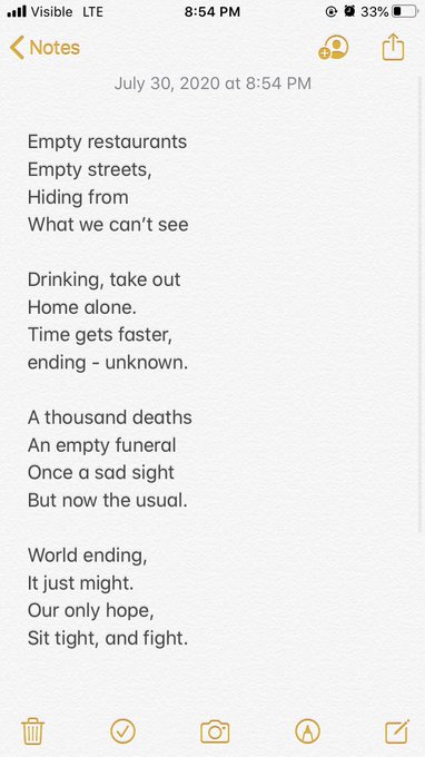 College admission employees are probably going to have to read thousands of coronavirus poems like this