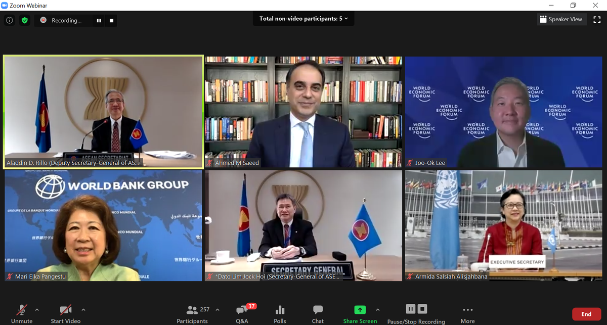 aseansme's tweet photo. ASEAN discusses COVID-19 recovery with global experts

Follow : https://t.co/Qmy10ktk1q
#ASEAN #aseanSME https://t.co/xqc5WJevC3