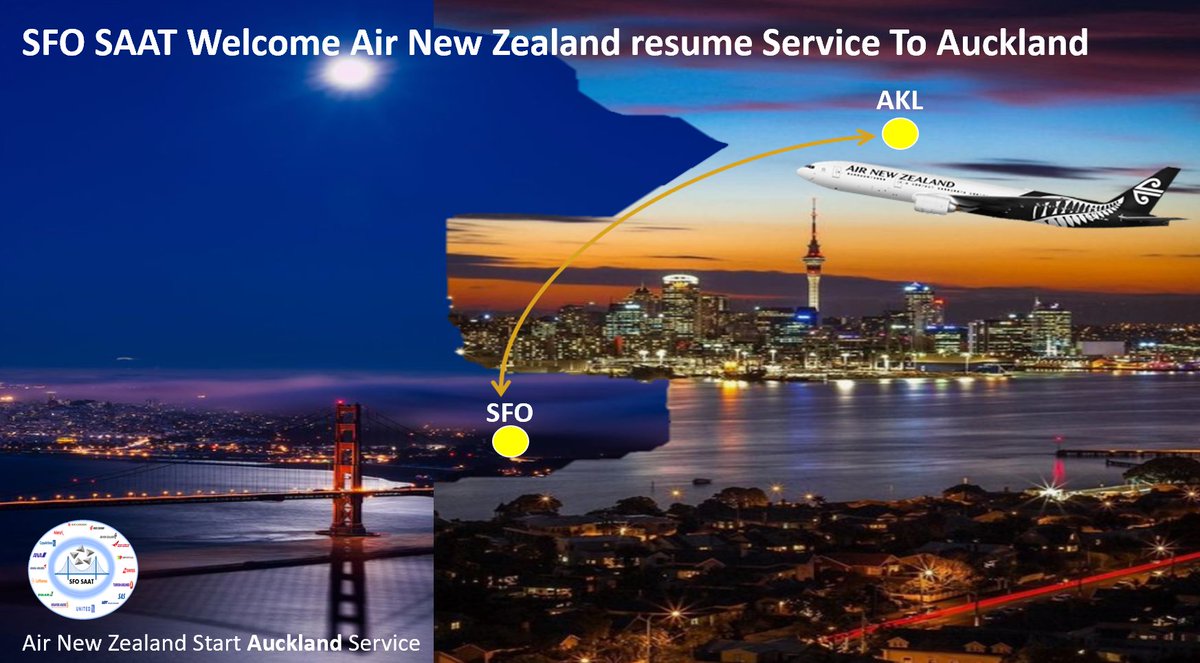 SaatSfo's tweet photo. San Francisco Star Alliance Airport Team welcome Air New Zealand.  AS NZ  resume Auckland service.   Welcome back. We missed you.   @SaatSfo @weareunited @FrazAtUnitedSFO @staralliance https://t.co/qPFHTj1Od8