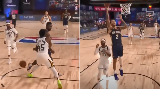 【影片】不只是會吃餅！Zion快攻獻背後妙傳球哥，後者輕鬆上籃輕取兩分！-黑特籃球-NBA新聞影音圖片分享社區