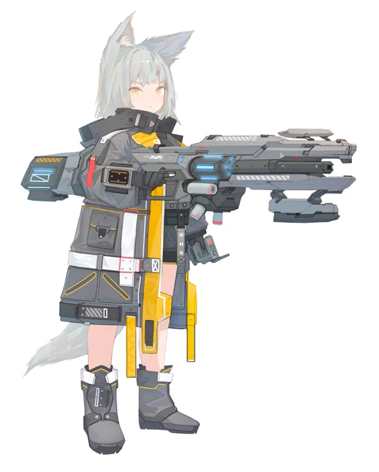 #ケモ耳がどんどん集まる 

SF近未来コンセプトのキャラクターを描きますね、たまに武器を握ってくれます。 