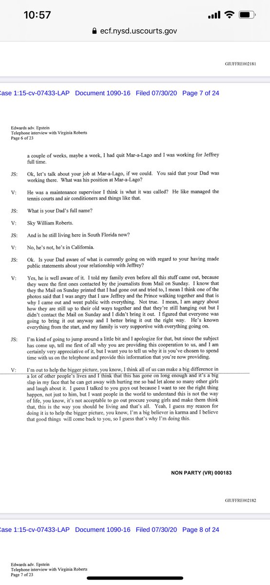 which she obtained because her FATHER WORKED THERE. She made tea and made sure the toilet paper was nice after folks used the restroom and restocked towels at the spa. Enough is enough with these people asserting Mar A Lago and POTUS were responsible. Stand by.