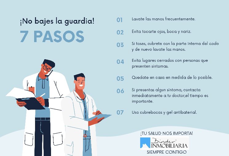 Binder_Inmo's tweet photo. ¡Cuídate! #COVID19mx #BuenMiercoles #GraciasPorCuidarnos #inmobiliaria https://t.co/3UWRaqWQXx