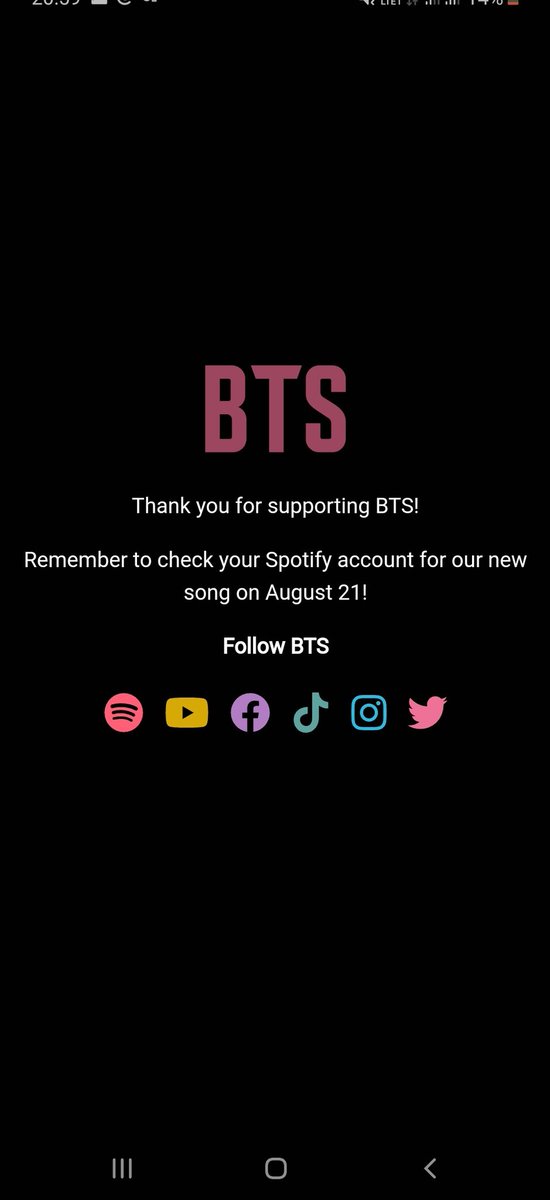 KimTATA_98's tweet photo. @btsanalytics @BTS_twt Joined the Party! 
#1MPresaveChallenge
#MTVHottest BTS @BTS_twt https://t.co/SFQcxjAZ5Z