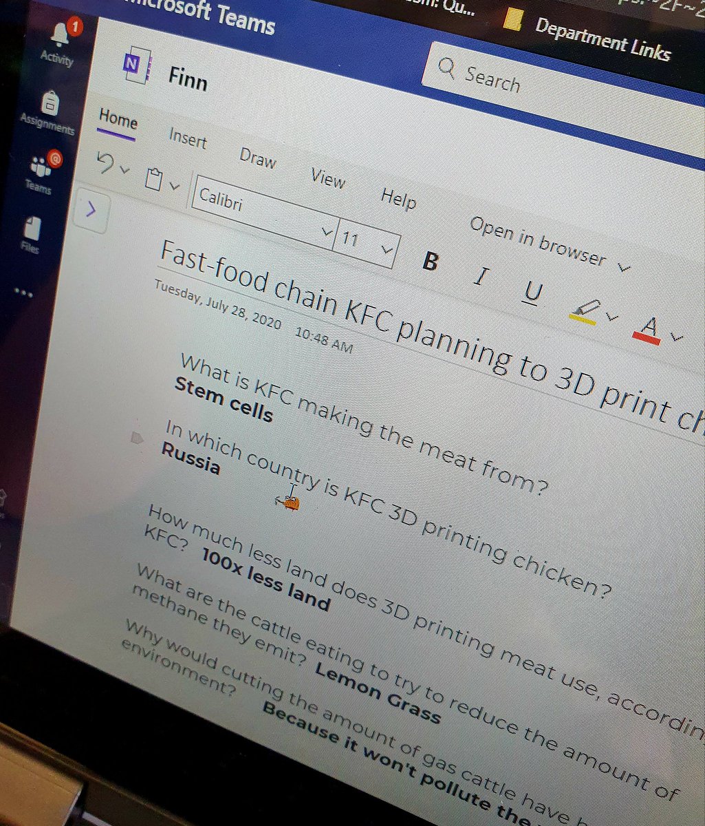 SMEEAndrew's tweet photo. 3D printed chicken nuggets?? Teaching with a world view for a greater understanding of concept &amp; its application in today's world. Discussions around 3D printed meat, sharing what we now know &amp; collaborating to use 3D print software #KVPS @MSAUedu @tinkercad  #publiceducation https://t.co/GaLz18ZLCW